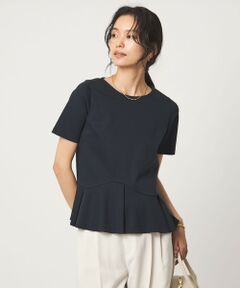 green label relaxing / グリーンレーベル リラクシング カットソー | スムース イレヘム ペプラム カットソー 接触冷感