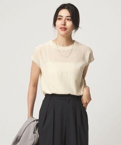 green label relaxing / グリーンレーベル リラクシング ニット・セーター | スパンコール ラメ ノースリーブ ニット