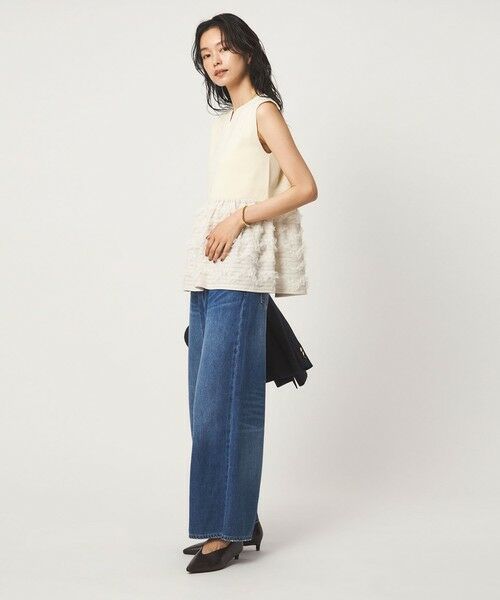 green label relaxing / グリーンレーベル リラクシング ニット・セーター | チュール コンビ フレンチスリーブ ニット | 詳細6