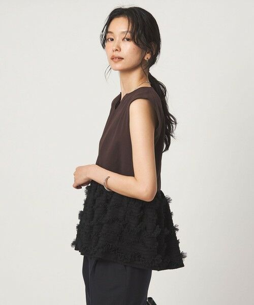 green label relaxing / グリーンレーベル リラクシング ニット・セーター | チュール コンビ フレンチスリーブ ニット | 詳細16