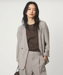 green label relaxing / グリーンレーベル リラクシング ノーカラージャケット | ［size SHORT/TALLあり］トリアセ ノーラペル ジャケット