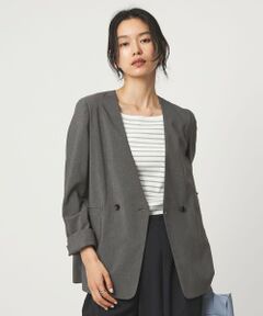 green label relaxing / グリーンレーベル リラクシング ノーカラージャケット | ［size SHORT/TALLあり］トリアセ ノーラペル ジャケット