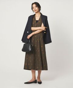 green label relaxing / グリーンレーベル リラクシング ロング・マキシ丈ワンピース | ［size SHORTあり］ラメ エンブロイダリー ジャンパースカート