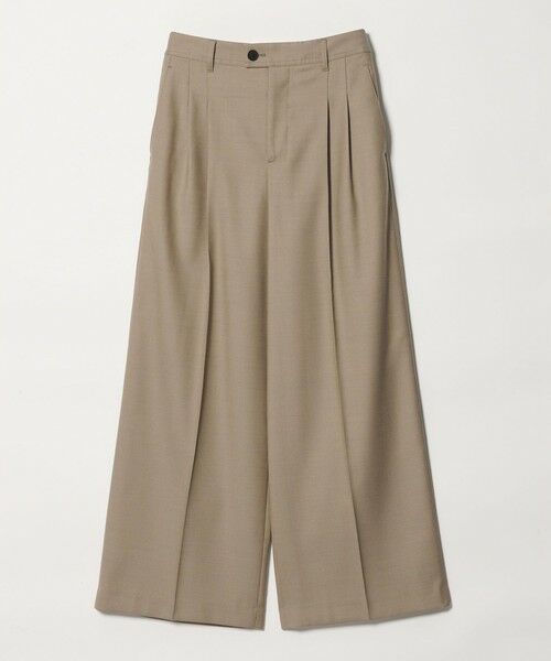 green label relaxing / グリーンレーベル リラクシング スラックス・ドレスパンツ | ＜SEASONAL COLLECTION＞2タック ワイドパンツ（BEIGE）