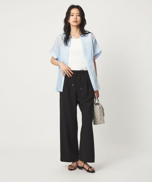 green label relaxing / グリーンレーベル リラクシング その他パンツ | ［size SHORT/TALLあり］BREEZE LINEN ブリーズリネン ワイド パンツ 2 | 詳細4