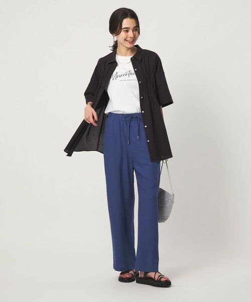 green label relaxing / グリーンレーベル リラクシング その他パンツ | ［size SHORT/TALLあり］BREEZE LINEN ブリーズリネン ワイド パンツ 3 | 詳細3