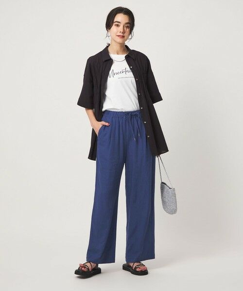 green label relaxing / グリーンレーベル リラクシング その他パンツ | ［size SHORT/TALLあり］BREEZE LINEN ブリーズリネン ワイド パンツ 3 | 詳細4