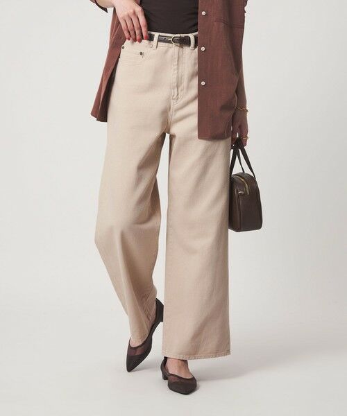 green label relaxing / グリーンレーベル リラクシング デニムパンツ | ［size SHORT/TALLあり］ワイド デニム パンツ（BEIGE）
