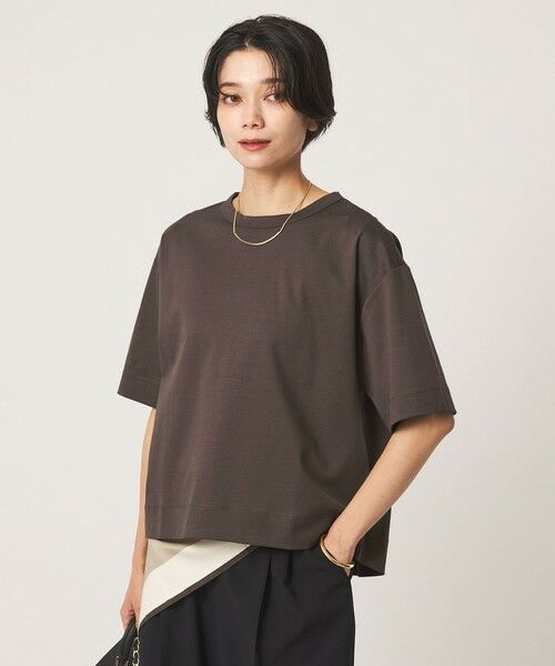 green label relaxing / グリーンレーベル リラクシング Tシャツ | クロップド ポンチ Tシャツ 2(DK.BROWN)