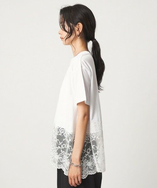 green label relaxing / グリーンレーベル リラクシング カットソー | 【WEB限定】＜at ease＞イレヘム レース ドッキング ショートスリーブ カットソー | 詳細8
