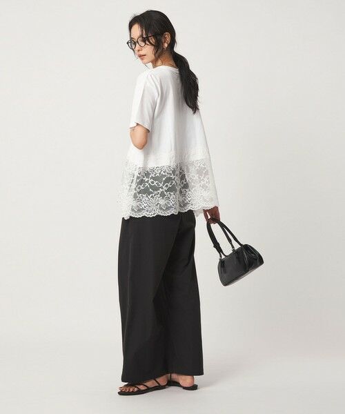 green label relaxing / グリーンレーベル リラクシング カットソー | 【WEB限定】＜at ease＞イレヘム レース ドッキング ショートスリーブ カットソー | 詳細6