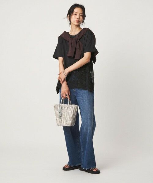 green label relaxing / グリーンレーベル リラクシング カットソー | 【WEB限定】＜at ease＞イレヘム レース ドッキング ショートスリーブ カットソー | 詳細19
