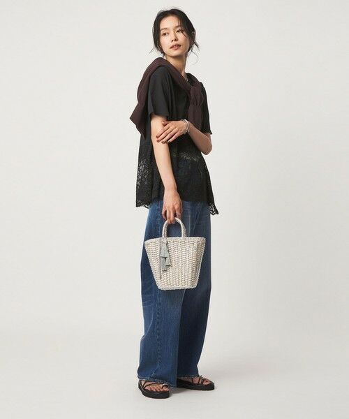 green label relaxing / グリーンレーベル リラクシング カットソー | 【WEB限定】＜at ease＞イレヘム レース ドッキング ショートスリーブ カットソー | 詳細20