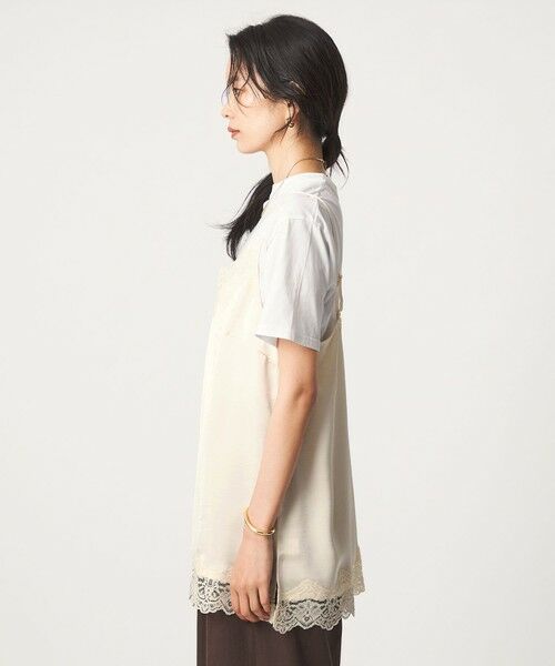 green label relaxing / グリーンレーベル リラクシング カットソー | 【WEB限定】＜at ease＞レースキャミ × Tシャツ セット | 詳細10