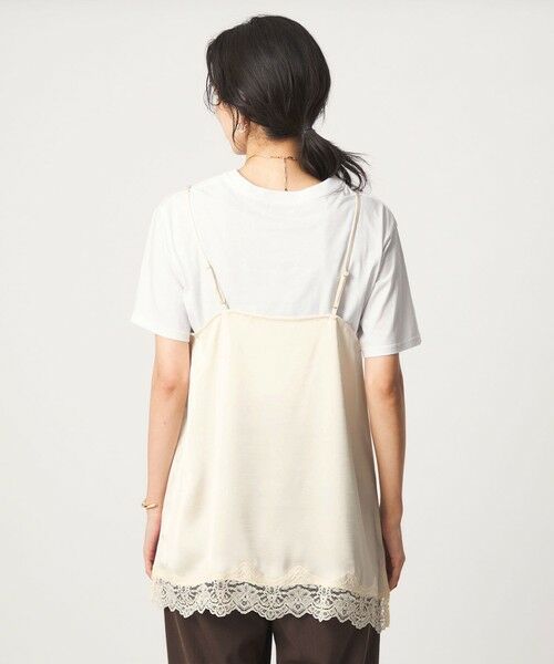 green label relaxing / グリーンレーベル リラクシング カットソー | 【WEB限定】＜at ease＞レースキャミ × Tシャツ セット | 詳細11