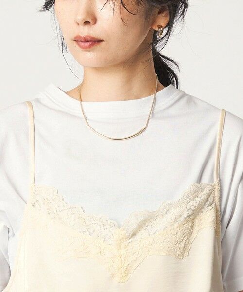 green label relaxing / グリーンレーベル リラクシング カットソー | 【WEB限定】＜at ease＞レースキャミ × Tシャツ セット | 詳細13