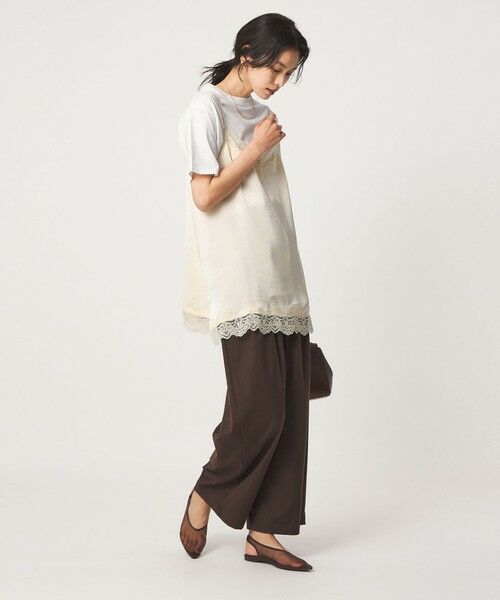 green label relaxing / グリーンレーベル リラクシング カットソー | 【WEB限定】＜at ease＞レースキャミ × Tシャツ セット | 詳細4