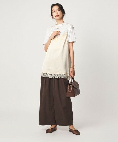 green label relaxing / グリーンレーベル リラクシング カットソー | 【WEB限定】＜at ease＞レースキャミ × Tシャツ セット | 詳細5