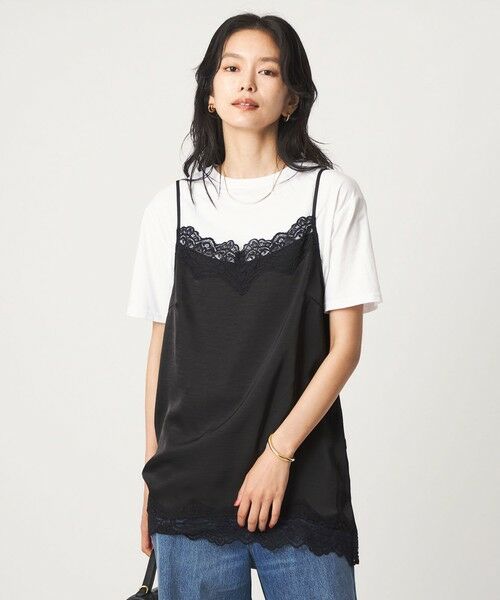 green label relaxing / グリーンレーベル リラクシング カットソー | 【WEB限定】＜at ease＞レースキャミ × Tシャツ セット | 詳細24
