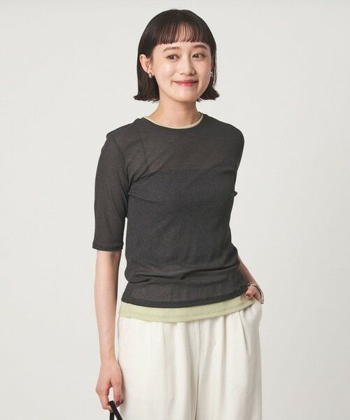 green label relaxing / グリーンレーベル リラクシング Tシャツ | シアー メランジ Tシャツ | 詳細8
