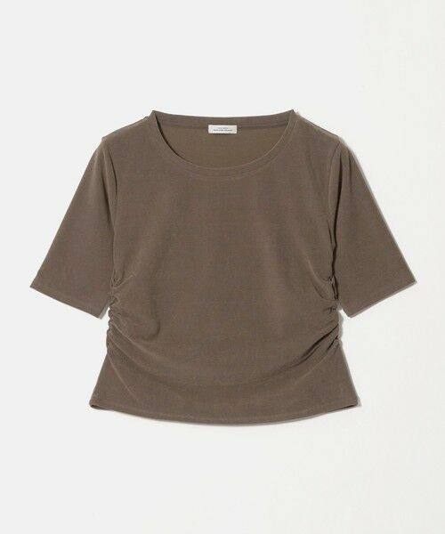 green label relaxing / グリーンレーベル リラクシング カットソー（半袖以外） | パイル シャーリング 5分袖 Tシャツ（MOCA）