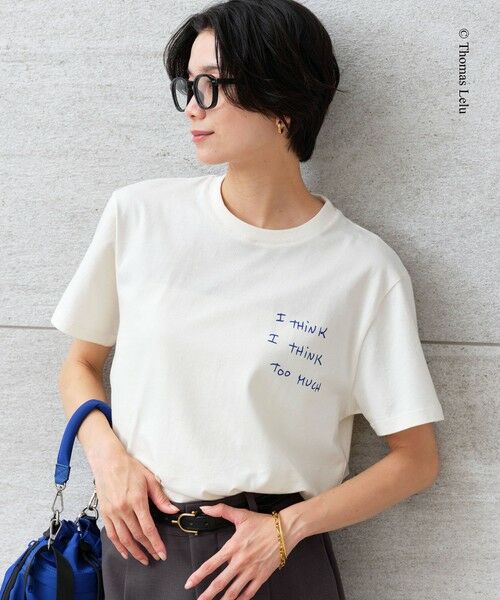 green label relaxing / グリーンレーベル リラクシング Tシャツ | 【別注】＜Thomas Lelu＞サインアート 半袖 Tシャツ カットソー | 詳細1