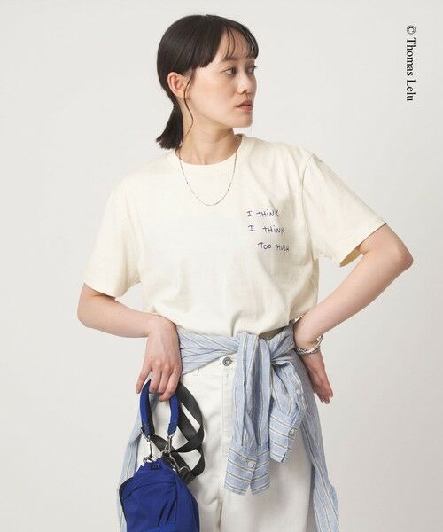 green label relaxing / グリーンレーベル リラクシング Tシャツ | 【別注】＜Thomas Lelu＞サインアート 半袖 Tシャツ カットソー | 詳細8