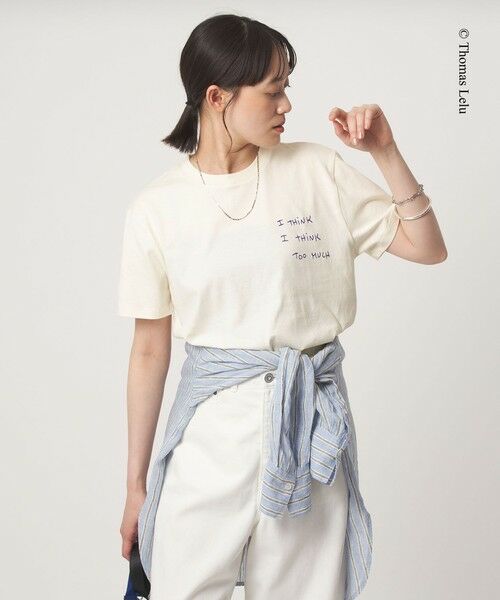 green label relaxing / グリーンレーベル リラクシング Tシャツ | 【別注】＜Thomas Lelu＞サインアート 半袖 Tシャツ カットソー | 詳細9