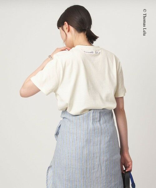 green label relaxing / グリーンレーベル リラクシング Tシャツ | 【別注】＜Thomas Lelu＞サインアート 半袖 Tシャツ カットソー | 詳細10