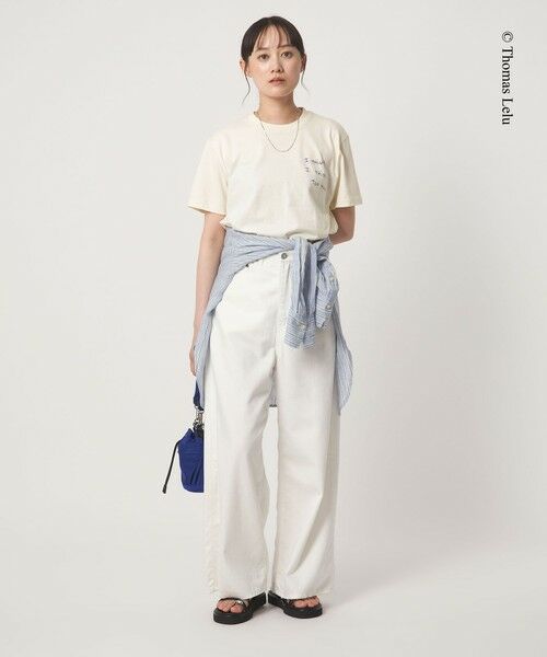 green label relaxing / グリーンレーベル リラクシング Tシャツ | 【別注】＜Thomas Lelu＞サインアート 半袖 Tシャツ カットソー | 詳細12