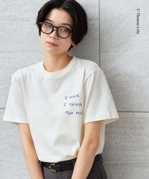 green label relaxing / グリーンレーベル リラクシング Tシャツ | 【別注】＜Thomas Lelu＞サインアート 半袖 Tシャツ カットソー | 詳細3