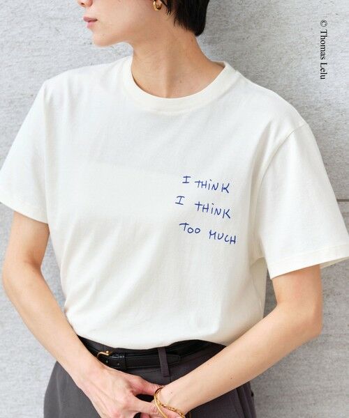 green label relaxing / グリーンレーベル リラクシング Tシャツ | 【別注】＜Thomas Lelu＞サインアート 半袖 Tシャツ カットソー | 詳細4