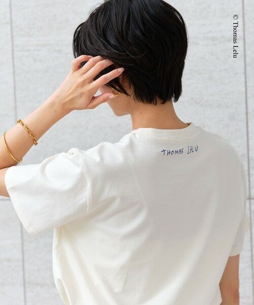 green label relaxing / グリーンレーベル リラクシング Tシャツ | 【別注】＜Thomas Lelu＞サインアート 半袖 Tシャツ カットソー | 詳細5