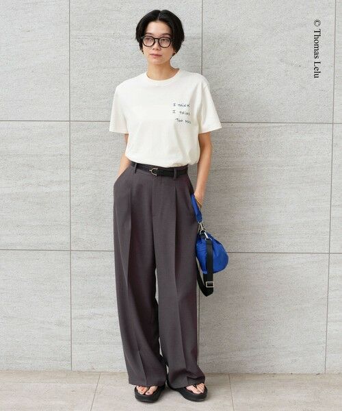 green label relaxing / グリーンレーベル リラクシング Tシャツ | 【別注】＜Thomas Lelu＞サインアート 半袖 Tシャツ カットソー | 詳細6