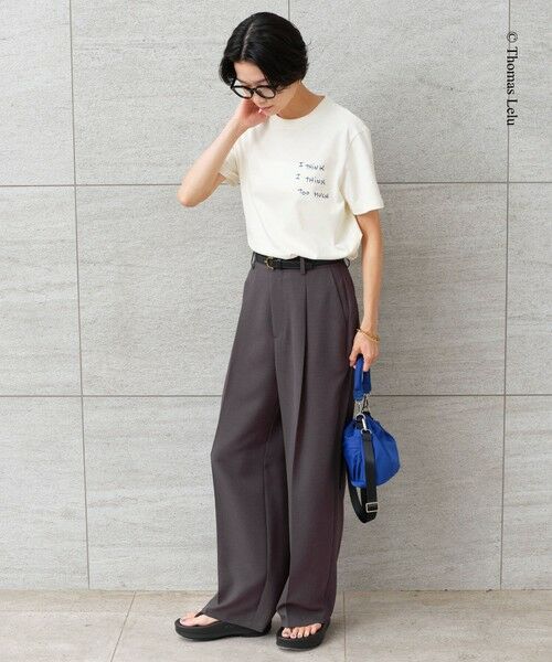 green label relaxing / グリーンレーベル リラクシング Tシャツ | 【別注】＜Thomas Lelu＞サインアート 半袖 Tシャツ カットソー | 詳細7