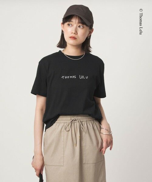 green label relaxing / グリーンレーベル リラクシング Tシャツ | 【別注】＜Thomas Lelu＞サインアート 半袖 Tシャツ カットソー | 詳細13