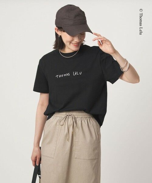 green label relaxing / グリーンレーベル リラクシング Tシャツ | 【別注】＜Thomas Lelu＞サインアート 半袖 Tシャツ カットソー | 詳細14