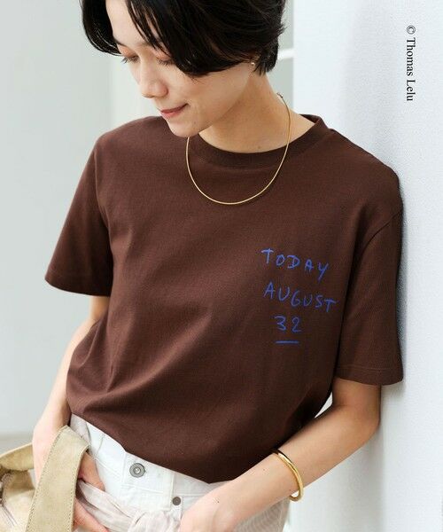 green label relaxing / グリーンレーベル リラクシング Tシャツ | 【別注】＜Thomas Lelu＞サインアート 半袖 Tシャツ カットソー | 詳細20