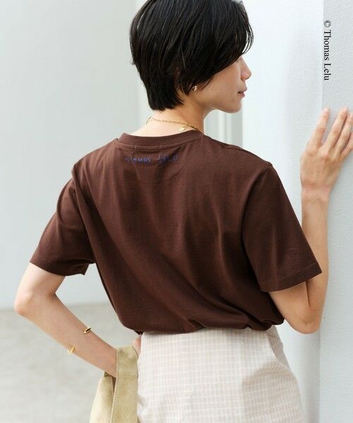 green label relaxing / グリーンレーベル リラクシング Tシャツ | 【別注】＜Thomas Lelu＞サインアート 半袖 Tシャツ カットソー | 詳細21