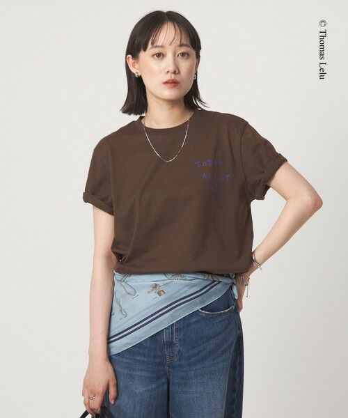 green label relaxing / グリーンレーベル リラクシング Tシャツ | 【別注】＜Thomas Lelu＞サインアート 半袖 Tシャツ カットソー | 詳細25