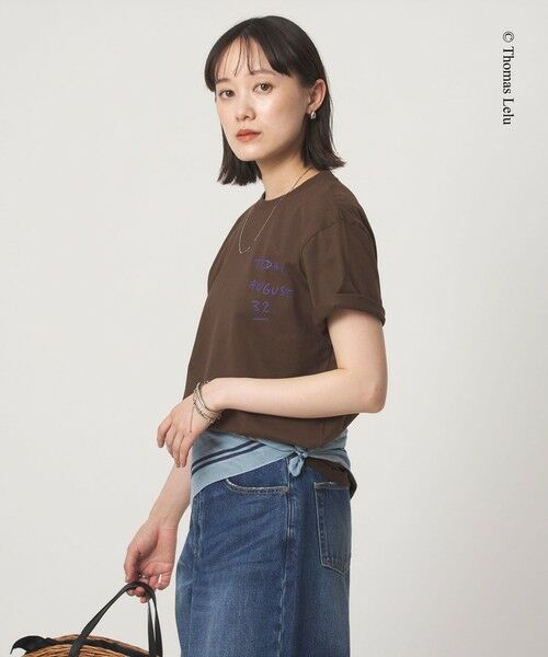 green label relaxing / グリーンレーベル リラクシング Tシャツ | 【別注】＜Thomas Lelu＞サインアート 半袖 Tシャツ カットソー | 詳細26
