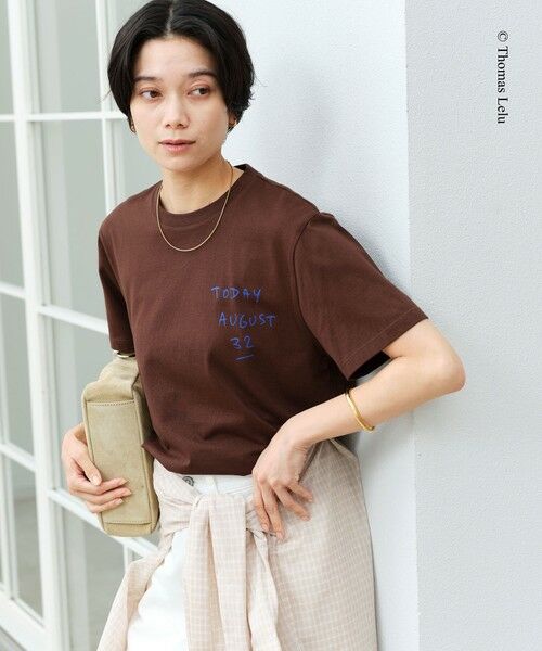 green label relaxing / グリーンレーベル リラクシング Tシャツ | 【別注】＜Thomas Lelu＞サインアート 半袖 Tシャツ カットソー | 詳細18