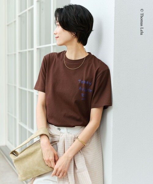 green label relaxing / グリーンレーベル リラクシング Tシャツ | 【別注】＜Thomas Lelu＞サインアート 半袖 Tシャツ カットソー | 詳細19
