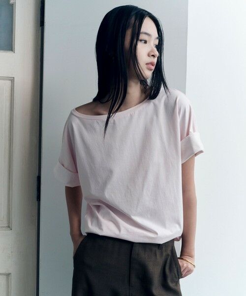 green label relaxing / グリーンレーベル リラクシング カットソー | ＜SEASONAL COLLECTION＞LOTUS Tシャツ（PINK）
