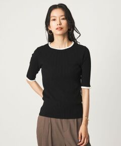 green label relaxing / グリーンレーベル リラクシング ニット・セーター | ハイショク リブ ハーフスリーブ プルオーバー ニット
