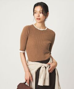 green label relaxing / グリーンレーベル リラクシング ニット・セーター | ハイショク リブ ハーフスリーブ プルオーバー ニット