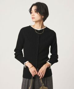 green label relaxing / グリーンレーベル リラクシング カーディガン・ボレロ | ハイショク リブ ニット カーディガン
