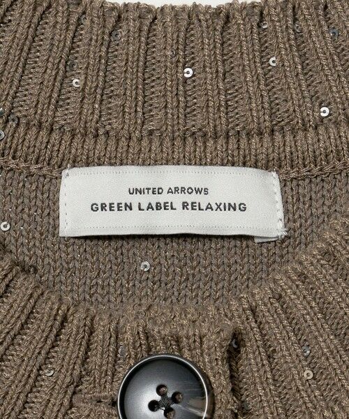 green label relaxing / グリーンレーベル リラクシング カーディガン・ボレロ | ハーフスリーブ スパンコール ニット カーディガン | 詳細24