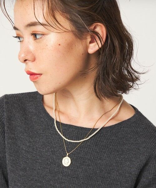 green label relaxing / グリーンレーベル リラクシング ネックレス・ペンダント・チョーカー | コイン＆フェイクパールネックレス 3WAY（GOLD）