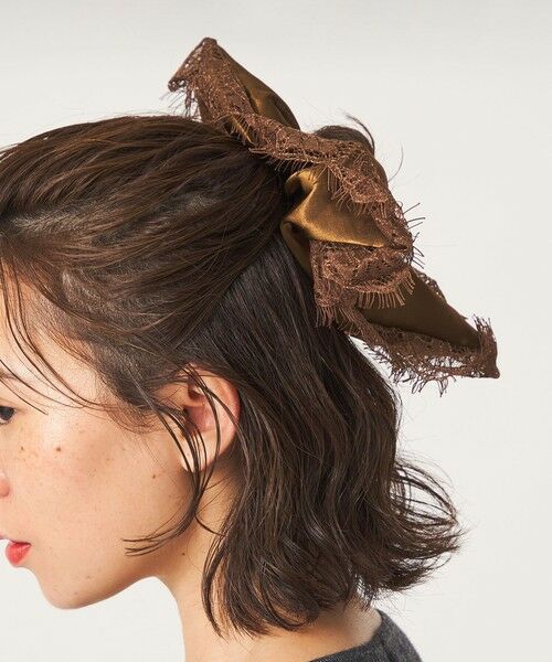 green label relaxing / グリーンレーベル リラクシング ヘアゴム・シュシュ | レース スクエア シュシュ | 詳細5